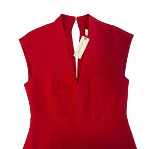 Anthropologie Vibrant Red Midi Dress